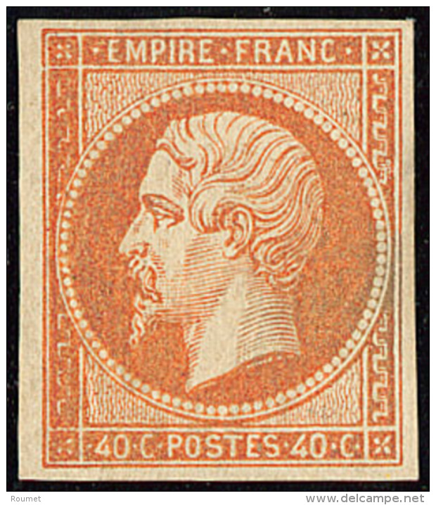 No 16b, Orange Vif, Légèrement Oxydé Mais TB. - R - 1853-1860 Napoleon III