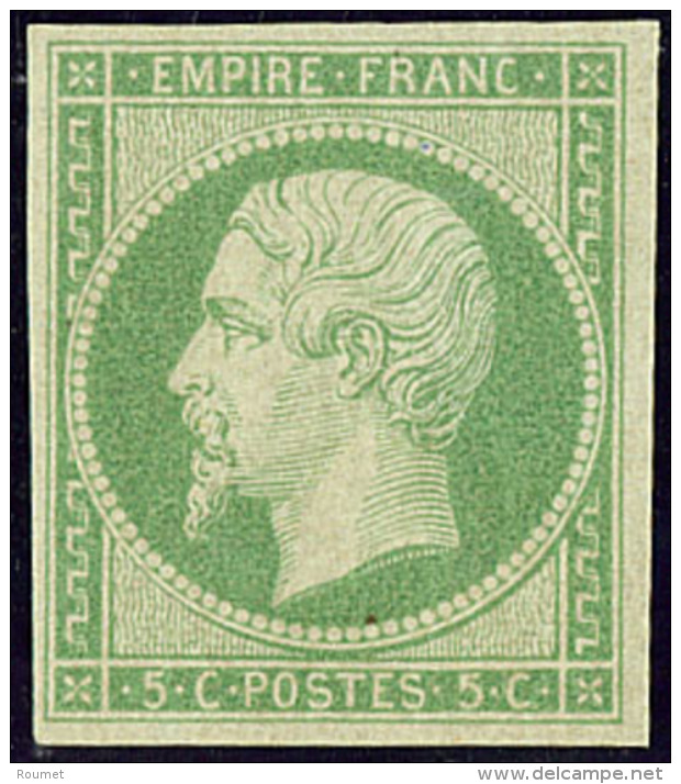 No 12d, Vert Jaune, Très Frais. - TB. - R - 1853-1860 Napoleon III