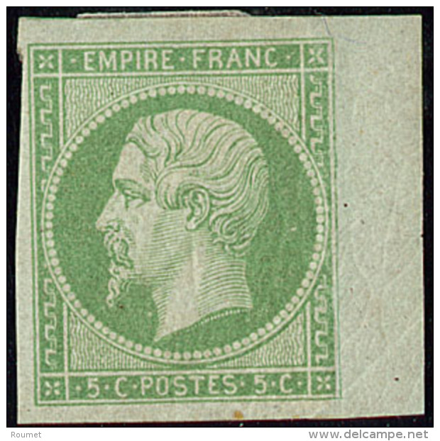 No 12, Vert, Cdf, Gomme Légèrement Brunie Mais Jolie Pièce. - TB - 1853-1860 Napoleon III