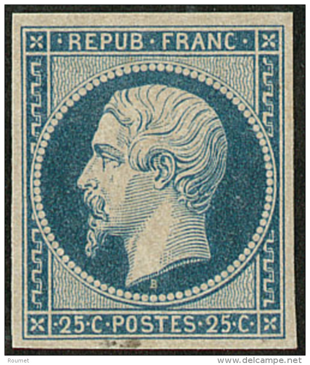 No 10d, Bleu Verdâtre, Infime Tache Grasse En Marge Du Bas Mais Très Frais Et TB. - R - 1852 Louis-Napoleon