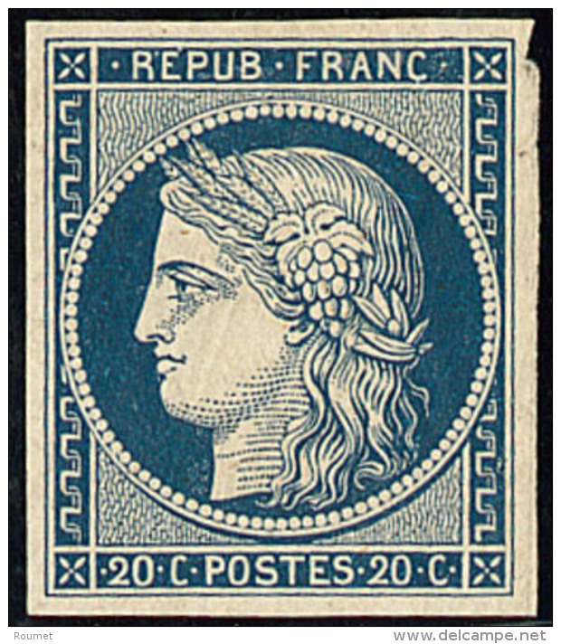 Non émis. No 8a, Bleu Foncé, Superbe. - RR (cote Yvert) - 1849-1850 Ceres