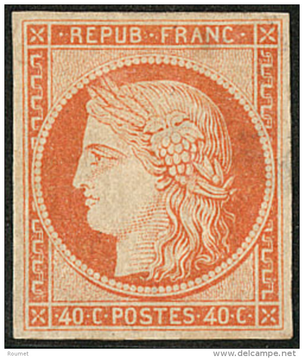 No 5, Gomme Brunâtre, Large Charnière Mais Très Frais Et TB. - R - 1849-1850 Ceres