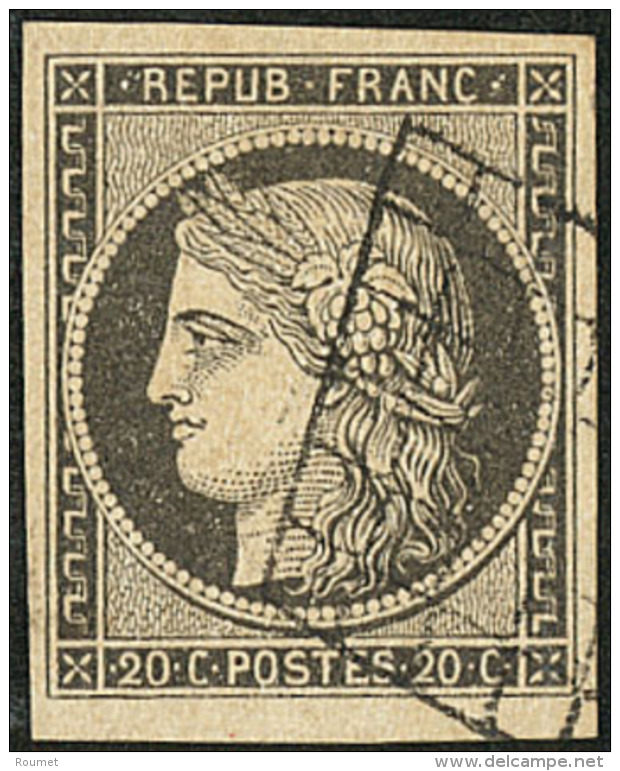 No 3i, Gris, Obl Grille, Jolie Pièce. - TB. - R - 1849-1850 Ceres