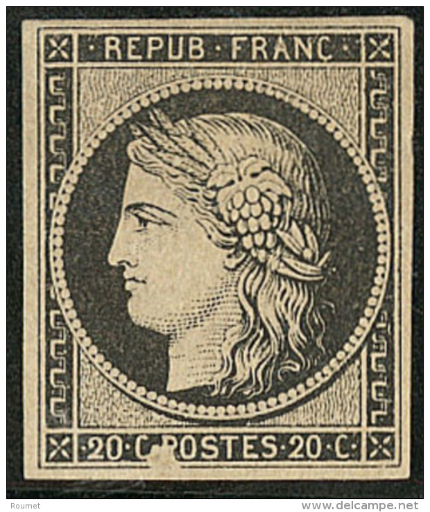 No 3, Noir Sur Jaune, Avec Variété D'impression Sur Le "P" De "POSTE". - TB - 1849-1850 Ceres