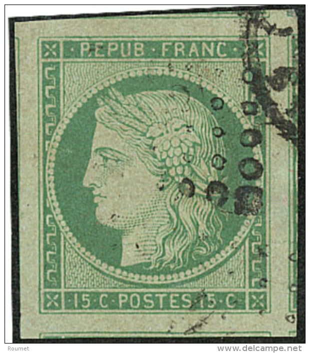 No 2b, Vert-jaune, 7 Voisins, Superbe. - R - 1849-1850 Ceres