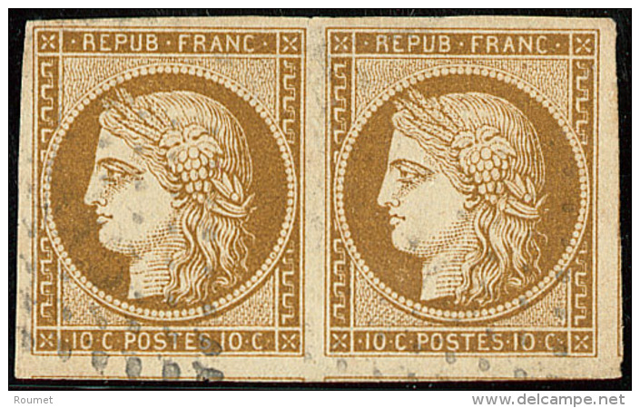 No 1b, Paire Horizontale, Trois Voisins, Belle Nuance. - TB - 1849-1850 Ceres