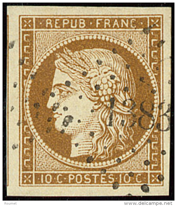 No 1b, Nuance Très Foncée, Un Voisin, Obl Pc 1383, Superbe - 1849-1850 Cérès