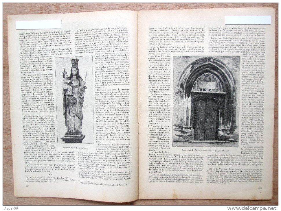 Magazine Avec Article "Eglise De Vilvoorde" 1924 - Verzamelingen