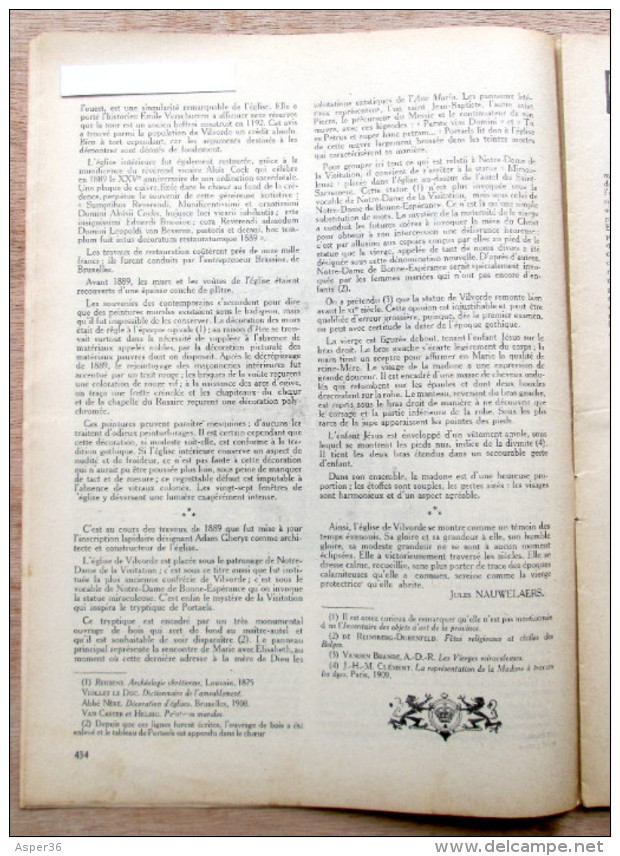 Magazine Avec Article "Eglise De Vilvoorde" 1924 - Verzamelingen