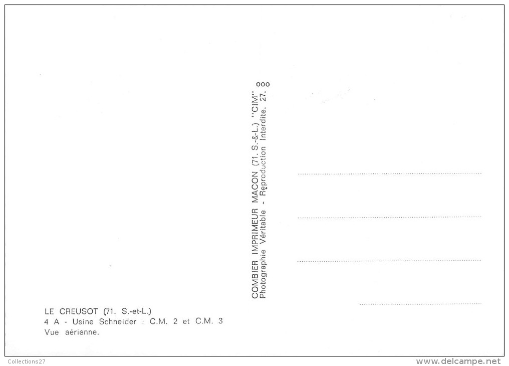 71-LE CREUSOT- USINE SCNEIDER VUE AERIENNE - Le Creusot
