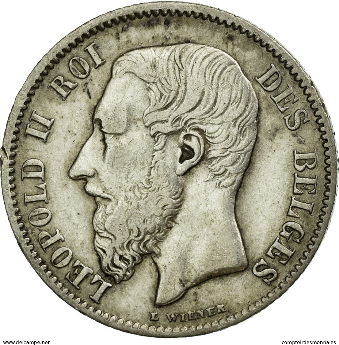 Monnaie, Belgique, Leopold II, 50 Centimes, 1886, TTB, Argent, KM:27 - 50 Cent