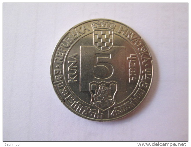 CROATIA 5 Kuna 1994 Glagoljica Of Senj 500 Years Anniversary 1494 - 1994  # 4 - Kroatië