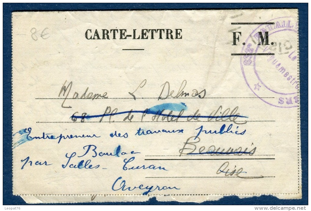 France - Carte Lettre En Franchise De Marseille Pour Bouloc En 1940  Voir 2 Scans - Réf. S 115 - Guerre De 1939-45