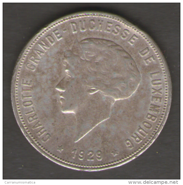 LUSSEMBURGO 10 FR 1929 AG SILVER - Lussemburgo