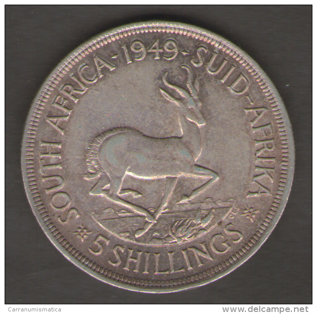 SUD AFRICA 5 SHILLINGS 1949 AG SILVER - Sud Africa