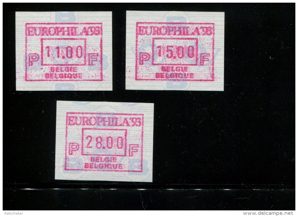 BELGIE 1993 POSTFRIS MINTNEVER HINGED POSTFRISCH NEUF OCB  ATM89 EURPHILA 93 SET 11 15 28 - 1980-99