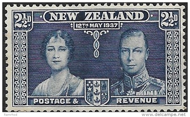 NEW ZEALAND 1937 Coronation - 21/2d King George VI And Queen Elizabeth MNG - Ongebruikt