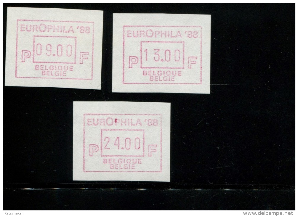 BELGIE 1988 POSTFRIS MINTNEVER HINGED POSTFRISCH NEUF OCB  ATM70 EUROPHILA 88 SET 9 13 24 - 1980-1999