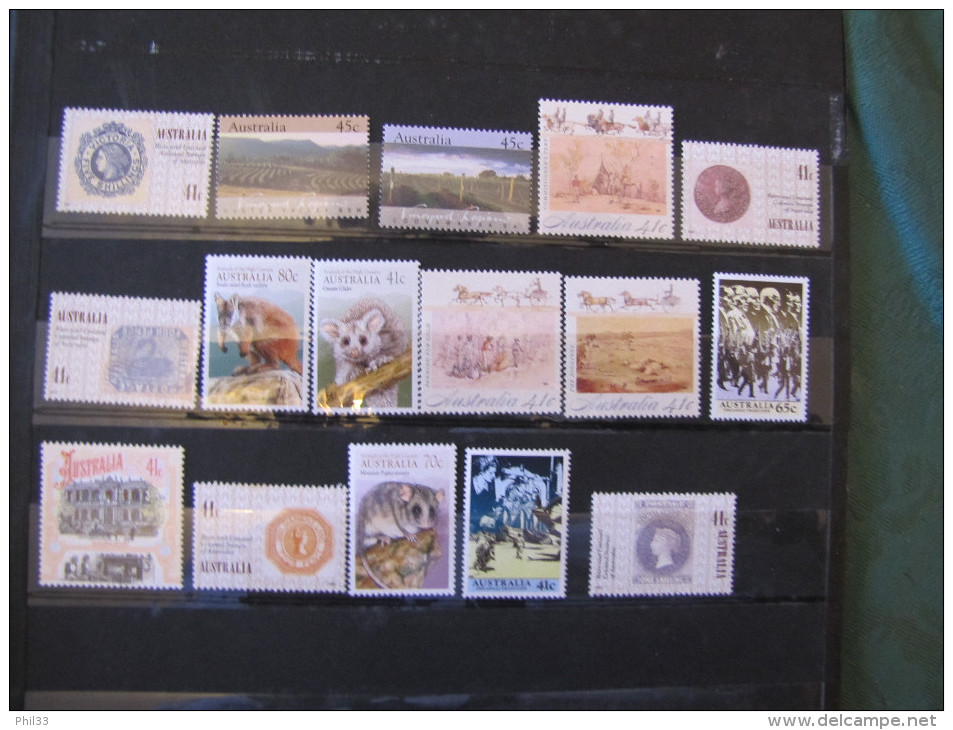 Lot Australie Timbres Neufs Sans Charniere Faciale 45,80 Dollars Soit 31 Euros - Autres & Non Classés