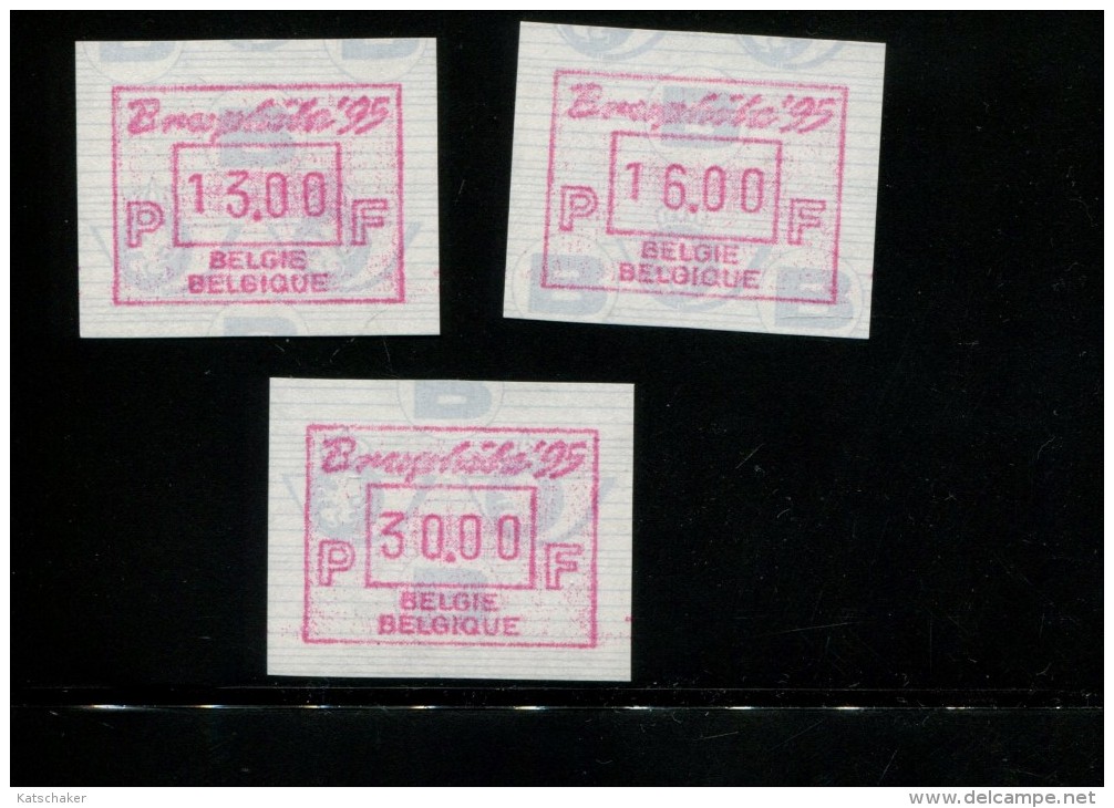 BELGIE 1995 POSTFRIS MINTNEVER HINGED POSTFRISCH NEUF OCB  ATM91 BRUPHILA 95 SET 13 16 30 - 1980-1999