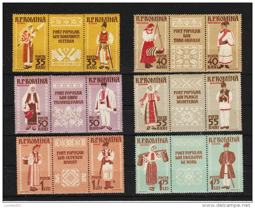 1958 - Costumes Regionaux Mi No 1738/1749 Et Y&T No 1595/1606 MNH - Unused Stamps