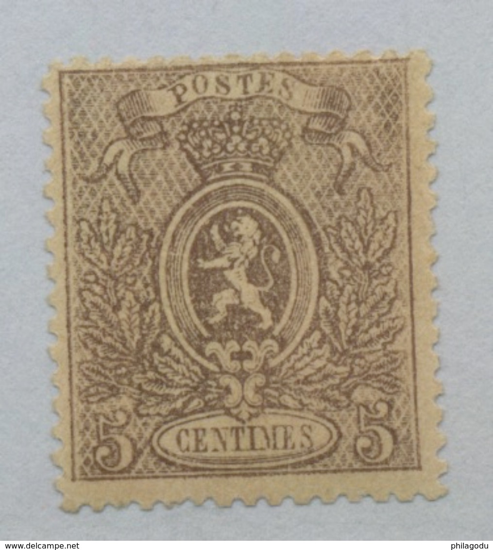 5c Brun Petit Lion Dentelé, 25* , Cote 350 €,   Centrage Correct - 1866-1867 Coat Of Arms
