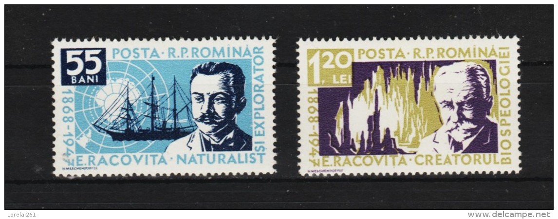 1958 -  Emil Racovita Mi No 1731/1732 Et Yv No 1590/1591 MNH - Ungebraucht