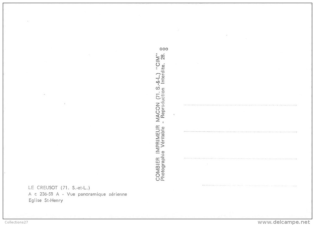 71-LE CREUSOT- VUE PANORAMIQUE AERIENNE - Le Creusot