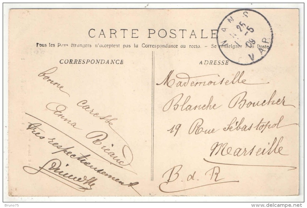 83 - NANS - Rue De L´Eglise - Lacour 2460 - 1909 - Nans-les-Pins