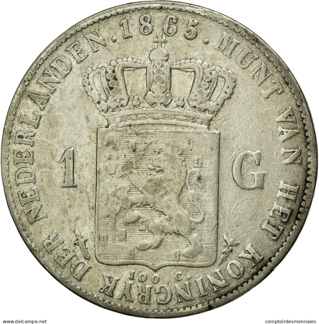 Monnaie, Pays-Bas, William III, Gulden, 1865, TTB, Argent, KM:93 - 1849-1890 : Willem III