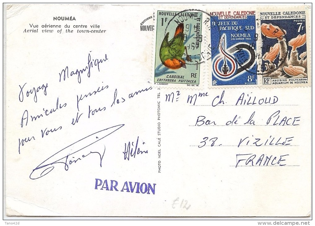 CTN35/3 -  NOUVELLE CALEDONIE CP D'AOÛT 1967 - Storia Postale