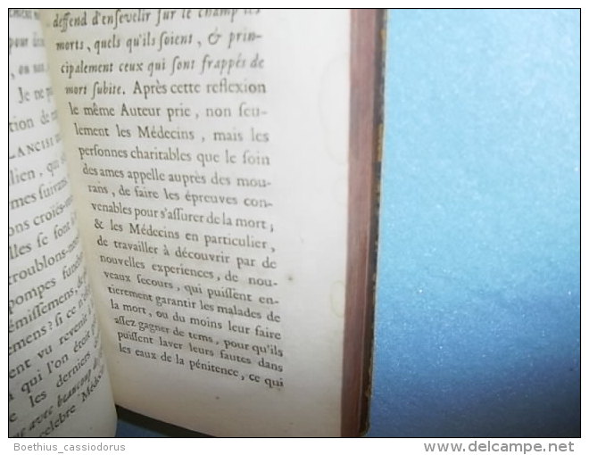 WINSLOW  DISSERTATION SUR L'INCERTITUDE DES SIGNES DE LA MORT ET L'ABUS DES ENTERREMENS, & DES EMBAUMEMENS PRECIPITES - 1701-1800