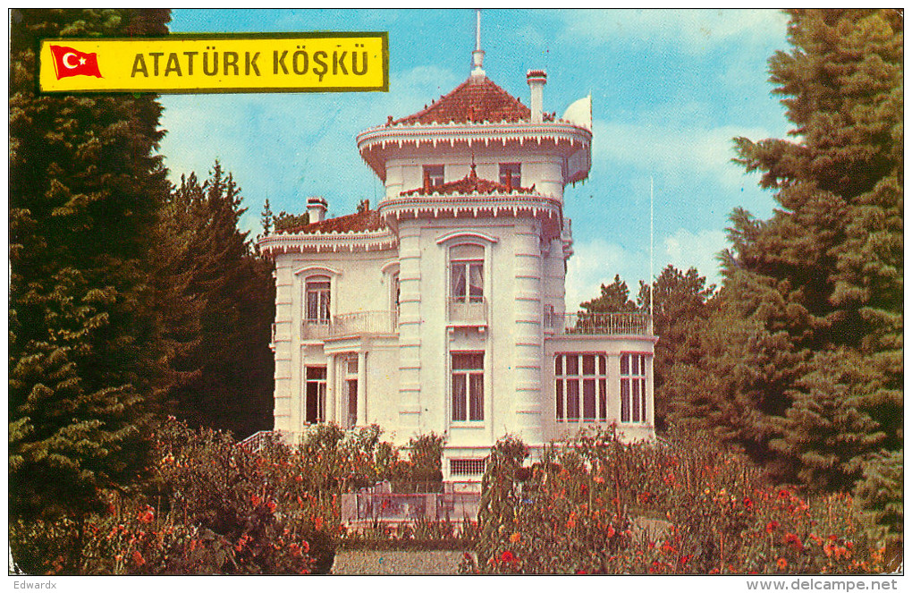 Ataturk Kiosk, Trabzon, Turkey Postcard Posted 1988 Stamp - Türkei