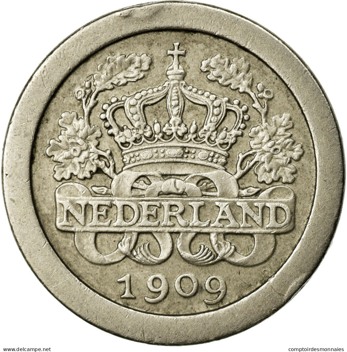Monnaie, Pays-Bas, Wilhelmina I, 5 Cents, 1909, SUP, Copper-nickel, KM:137 - 5 Cent