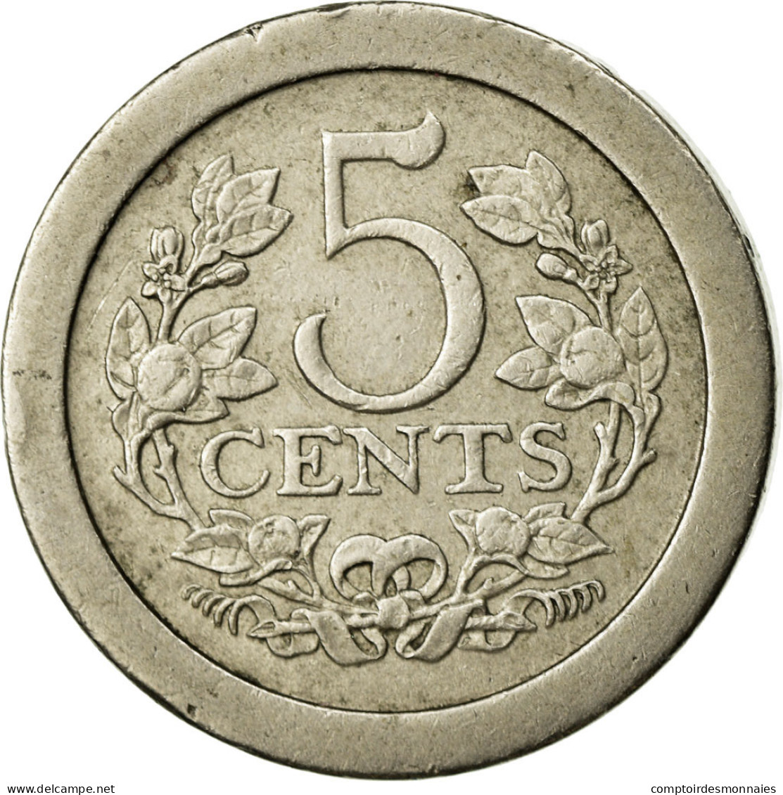 Monnaie, Pays-Bas, Wilhelmina I, 5 Cents, 1909, SUP, Copper-nickel, KM:137 - 5 Centavos