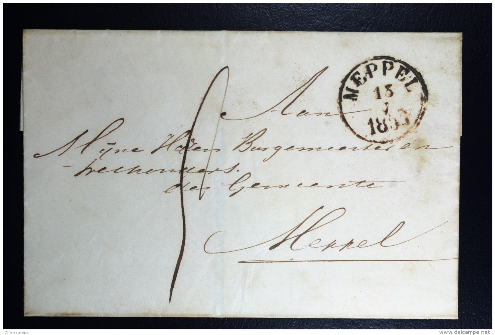 Cover Van STAPHORST Naar Meppel 1853 - ...-1852 Préphilatélie