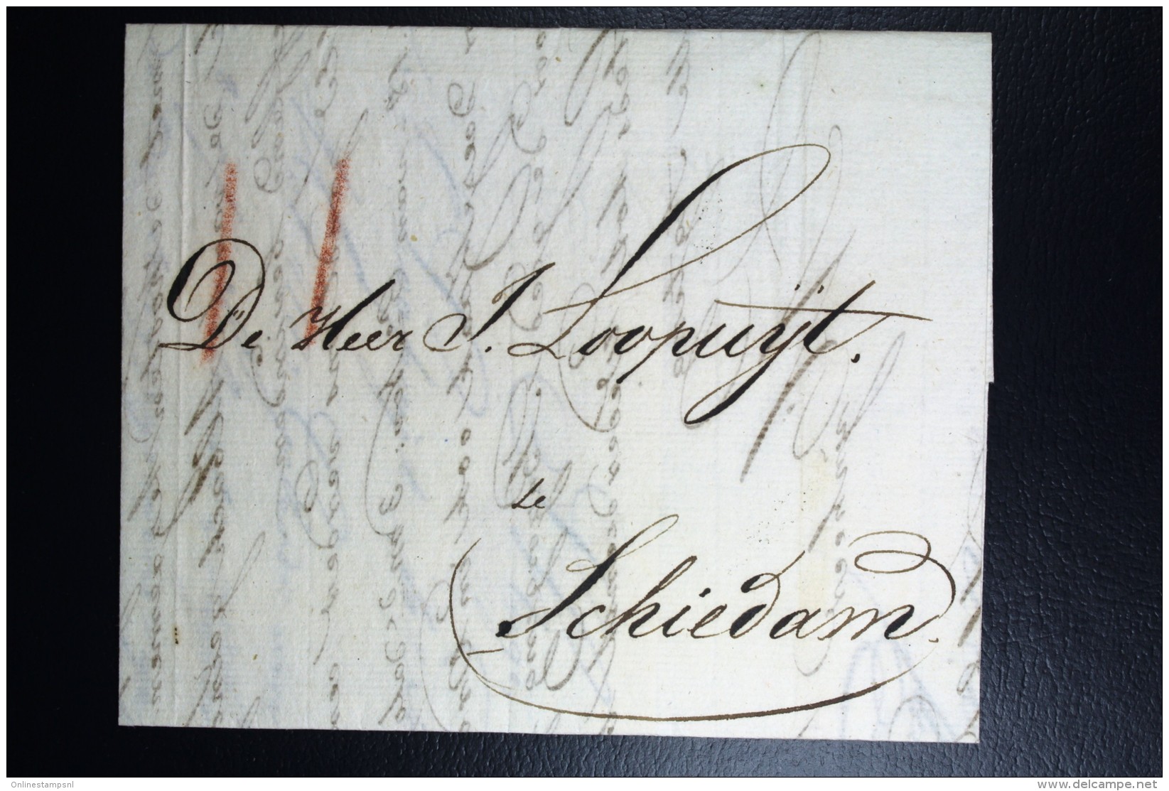 Complete Letter Den Haag  Naar Schiedam 1810   3 Stuiver Port Stempel - ...-1852 Vorläufer