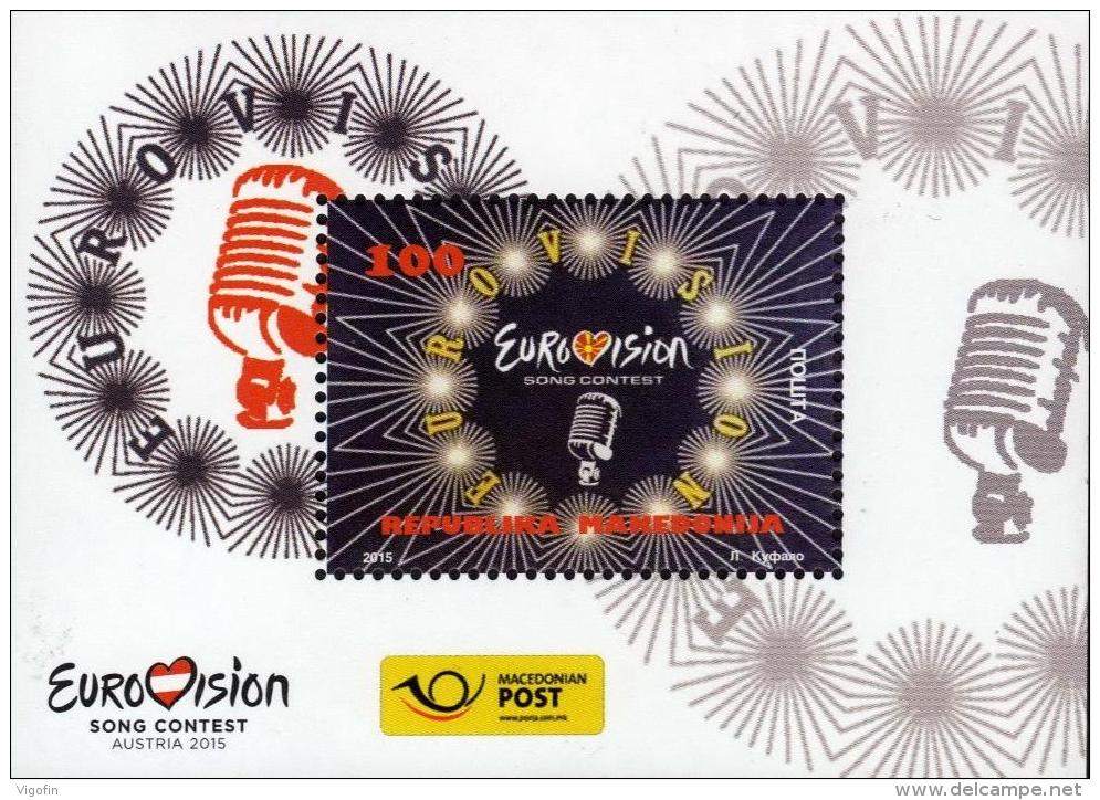 MK 2015-732 EUROVISION, MACEDONIA, S/S, MNH - Macédoine Du Nord