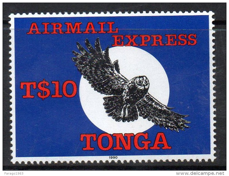 1990 Tonga Owl Airmail Express Complete Set Of 1  MNH - Tonga (1970-...)
