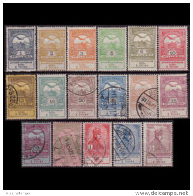 HUNGARY 1913 - Scott# B1-17 Crown Etc.mixed Set Of 17 - Unused Stamps
