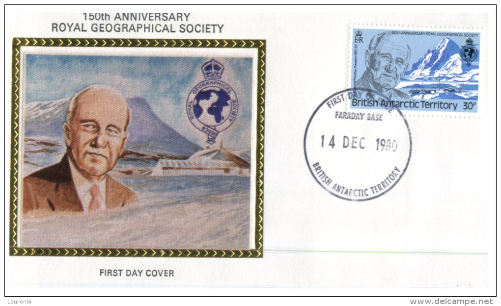 (111) UK British Antarctic Erritory FDC Cover - Royal Geographic Society - FDC