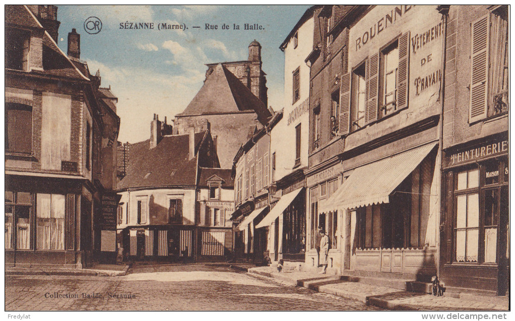 SEZANNE  DANS LA MARNE  RUE DE LA HALLE   MAGASIN DE VETEMENT - Sezanne