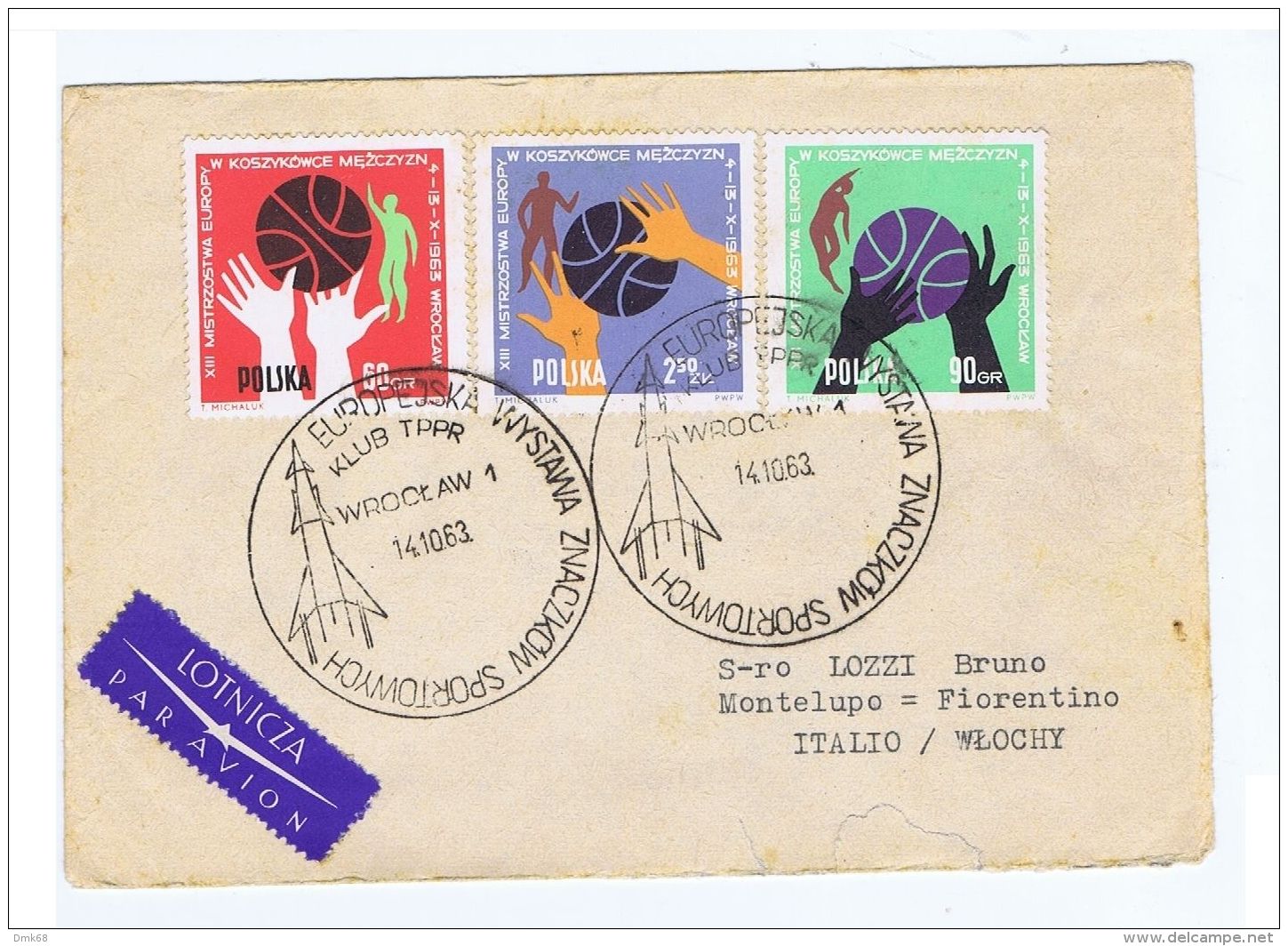 POLAND - COVER -  EUROPEAN EXHIBITION OF SPORTS STAMPS - WROCLAW 1 - 14 OCT. 943 - Errors & Oddities
