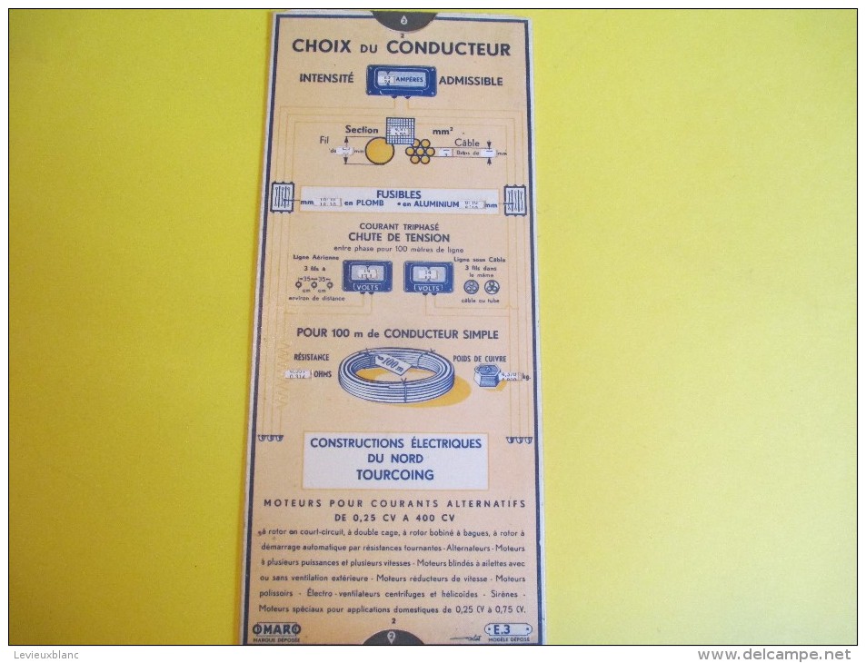 Mécanique/Réglette Carton  Articulée/OMARO/Moteurs Asynchrones/Constr. Elect.du Nord/Tourcoing/1939    VPN59 - Materiaal En Toebehoren