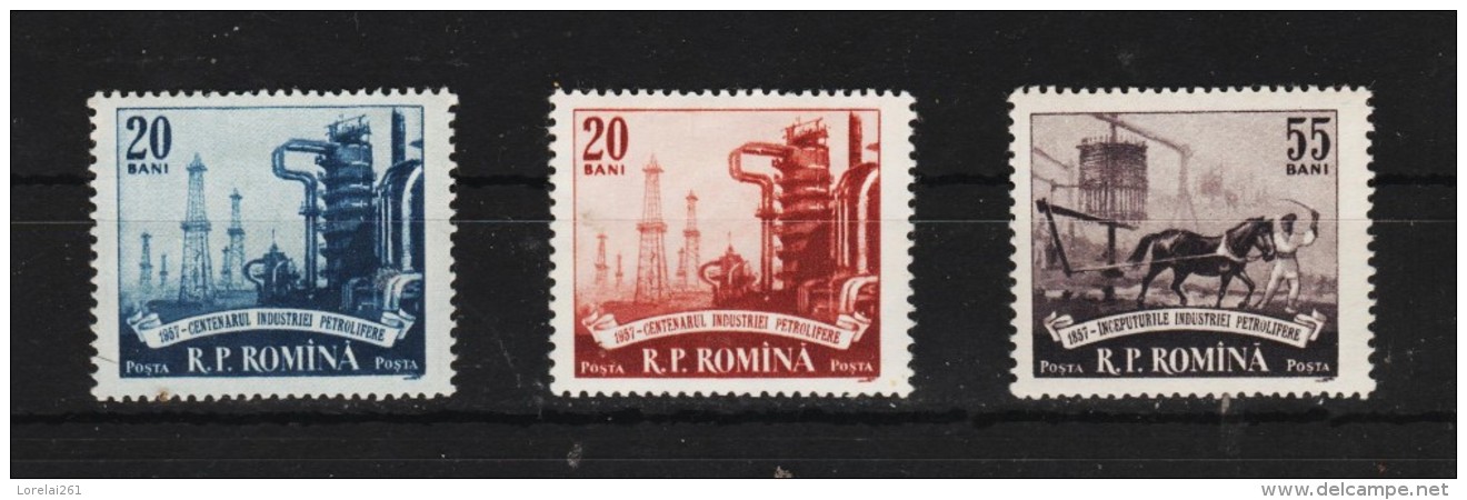 1957 - Centenaire De L Industrie Petroliere Mi No 1671/1673 Et Yv No 1541/1543 MNH - Nuevos