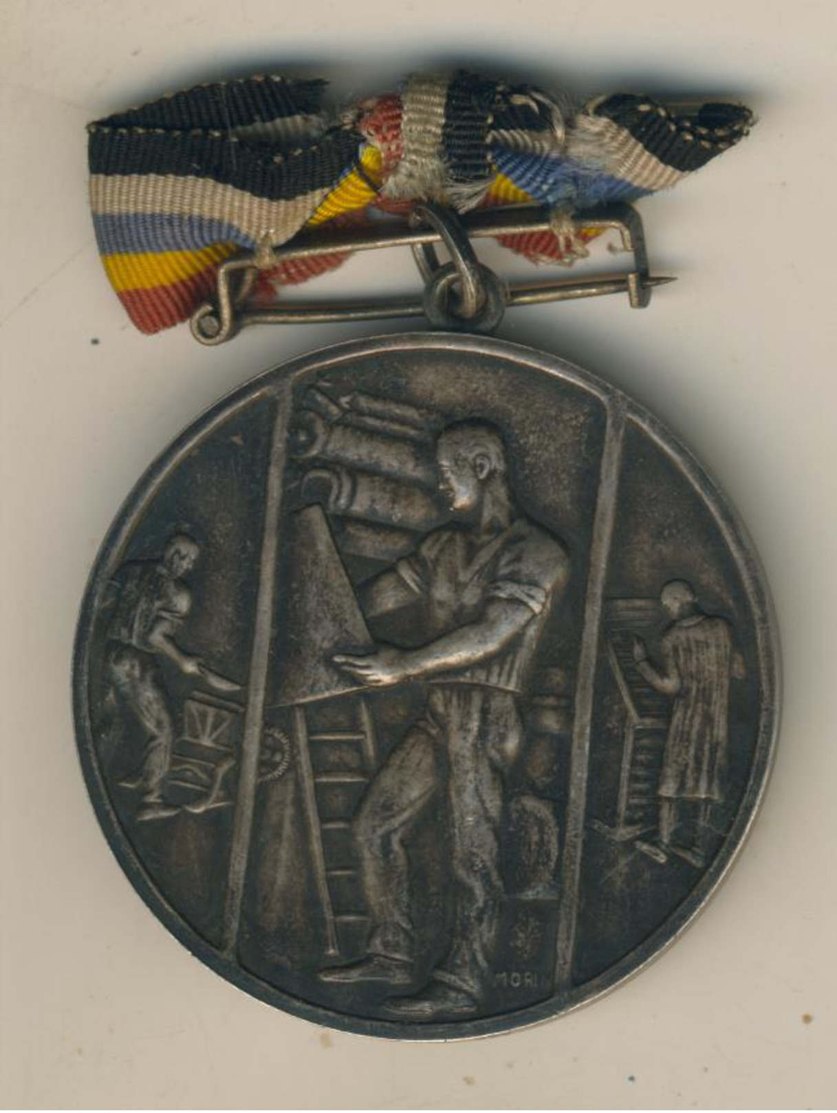 Medaille-Spange "Für Treue Mitarbeit-Deutscher Buchdrucker-Verein",Silber,47,2 Gr.,Ø 4,7cm  (54003) - Sonstige & Ohne Zuordnung