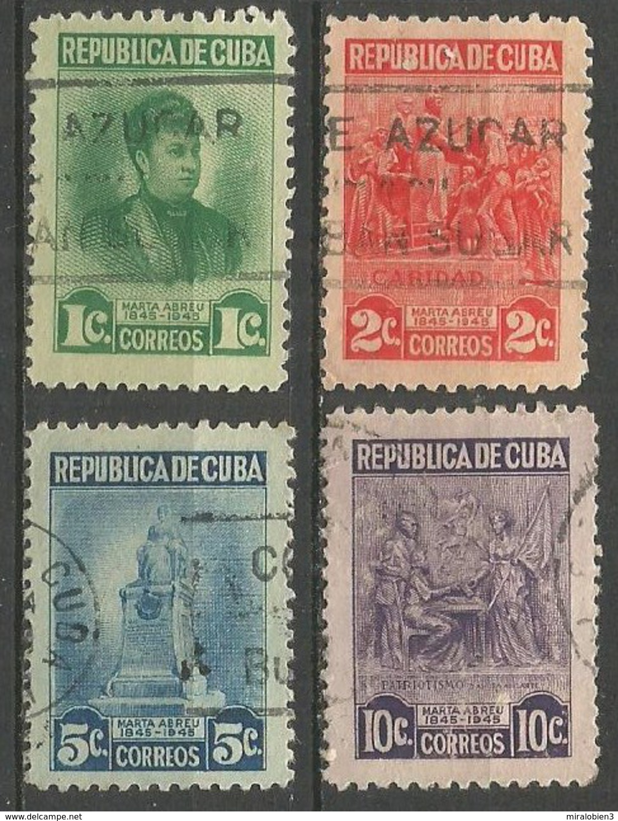 CUBA MARTA ABREU YVERT NUM. 299/302 SERIE COMPLETA USADA - Usados