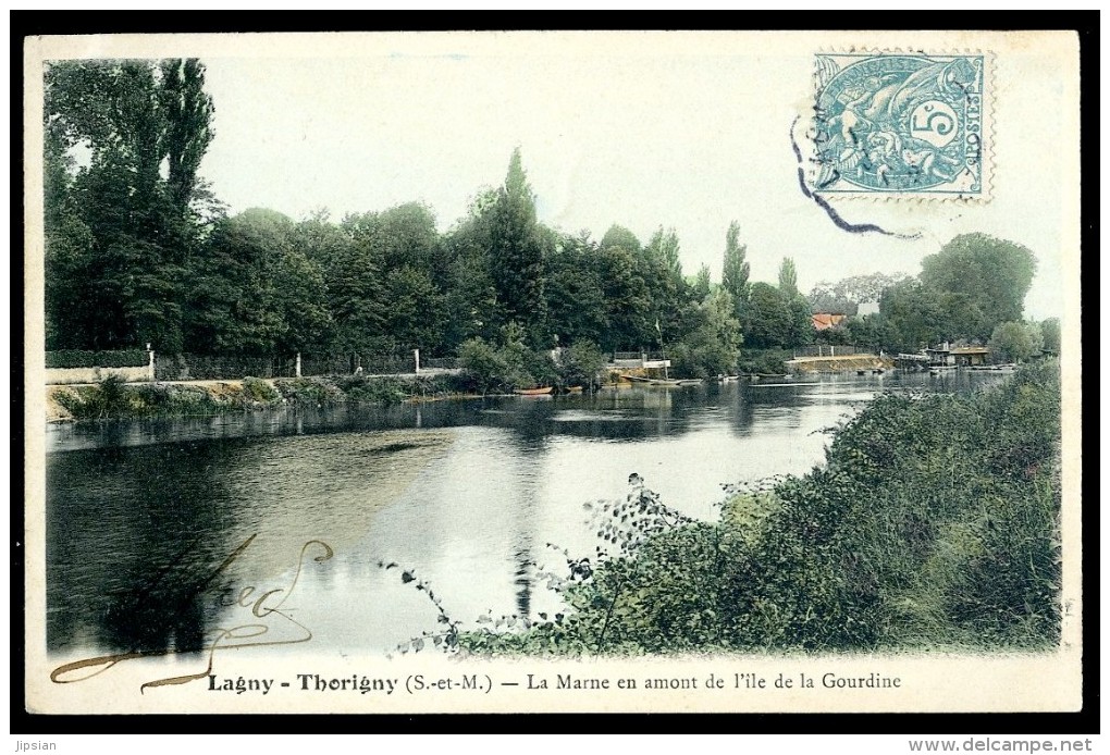 Cpa Du 77  Lagny Thorigny  -- La Marne En Amont De L' île De La Gourdine      LIOB113 - Lagny Sur Marne