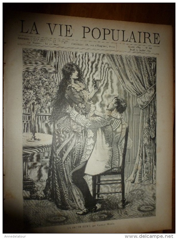 1889 LVP :Gravure De Montégut :LA PETITE FIOLE (élixir) ; LA CHASSE  (et Les Banquiers Juifs), Par Octave Mirebeau; Etc - Revues Anciennes - Avant 1900