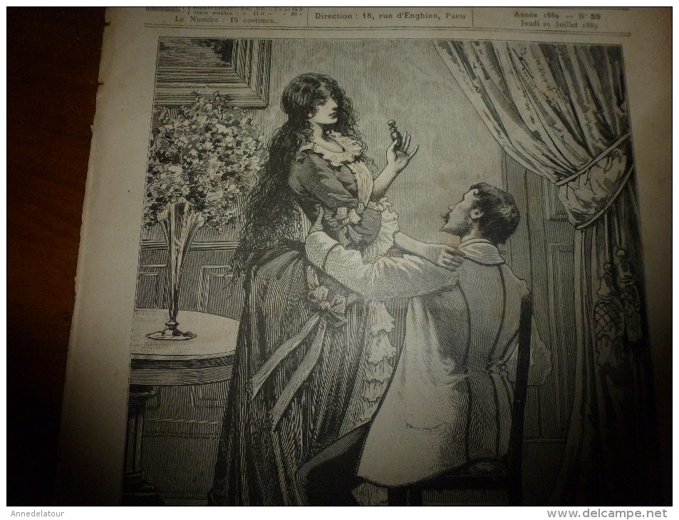 1889 LVP :Gravure De Montégut :LA PETITE FIOLE (élixir) ; LA CHASSE  (et Les Banquiers Juifs), Par Octave Mirebeau; Etc - Revues Anciennes - Avant 1900